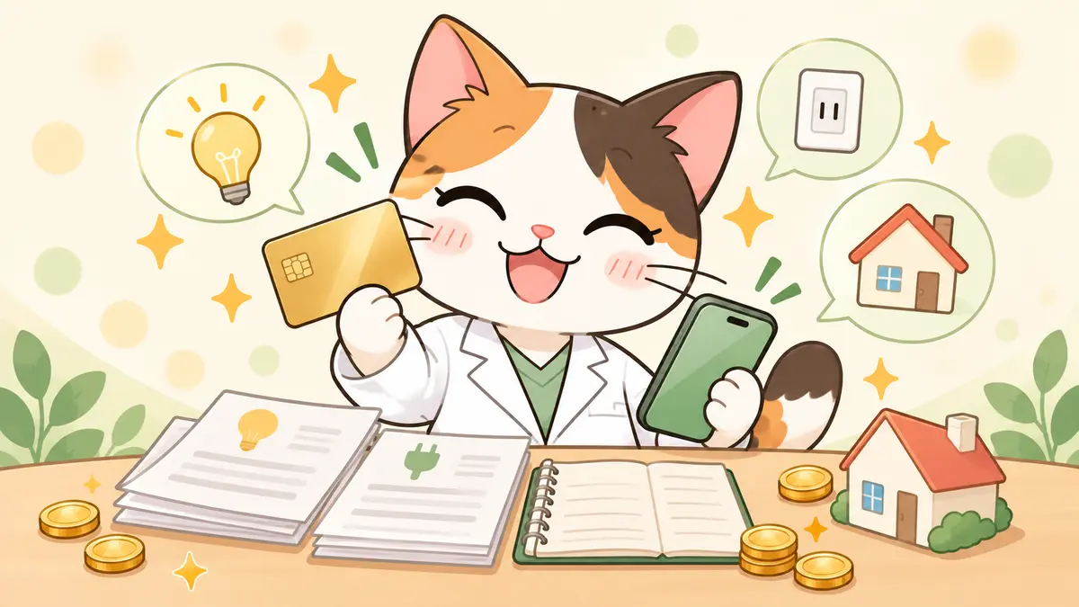 対象の携帯料金を確認する三毛猫相談員